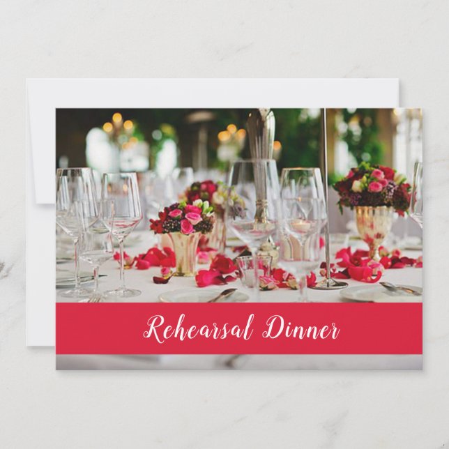 Invitation de dîner de répétition d'arrangement de (Devant)