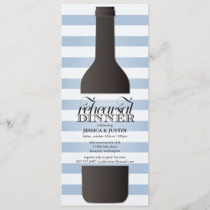 Invitation de dîner de répétition de bouteille de