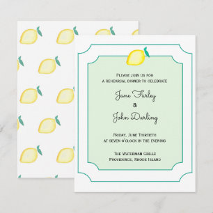 Invitation de dîner de répétition de citron