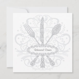 Invitation de dîner de répétition de couteau de