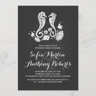 Invitation de dîner de répétition de plage de