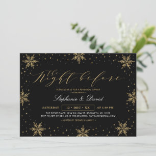 Invitation de dîner de répétition d'hiver Or & Noi