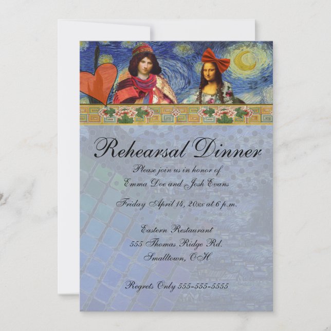 Invitation de dîner de répétition drôle et fantais (Devant)