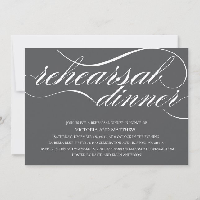 INVITATION DE DÎNER DE RÉPÉTITION DU MANUSCRIT (Devant)