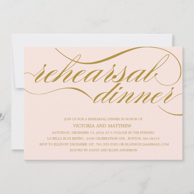 INVITATION DE DÎNER DE RÉPÉTITION DU MANUSCRIT (Devant)
