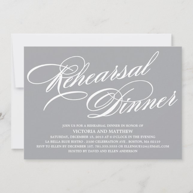 INVITATION de DÎNER de RÉPÉTITION du MANUSCRIT 2 % (Devant)