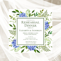Invitation de dîner de répétition floral aux Horte