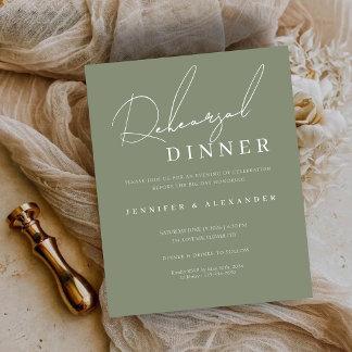 Invitation de dîner de répétition minimaliste de b