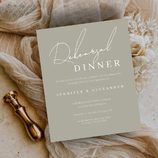 Invitation de dîner de répétition minimaliste de b