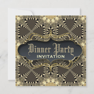 Invitation de dîner Élégance de dentelle médiévale