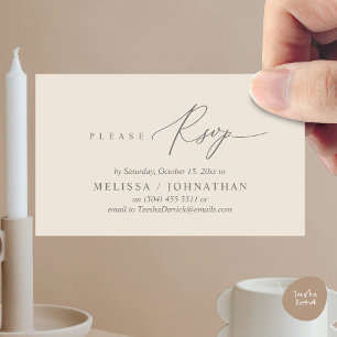 Invitation de dîner Mariage RSVP romantique modern