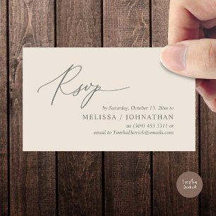 Invitation de dîner Mariage RSVP romantique modern