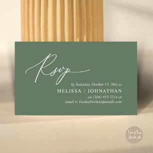 Invitation de dîner Mariage RSVP romantique modern