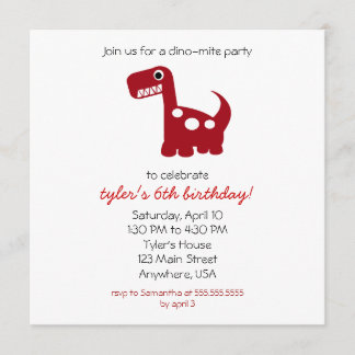 invitation de Dino-acarides