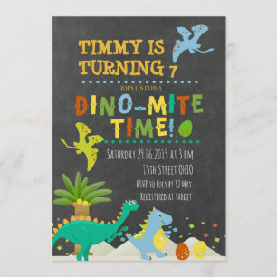 Invitation de Dinosaur Anniversaire de enfant