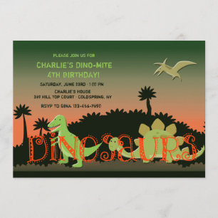 Invitation de dinosaures