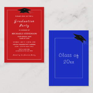 Invitation de diplôme avec vos couleurs