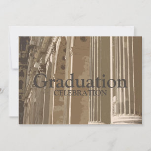 Invitation de diplôme de colonnade