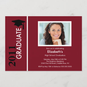 Invitation de diplôme de photographie Classy Burgu