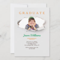 Invitation de diplôme de photographie de Torn Edge