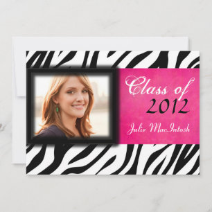 Invitation de diplôme de photographie en rose chau