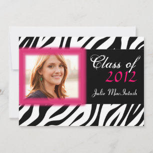 Invitation de diplôme de photographie en rose chau