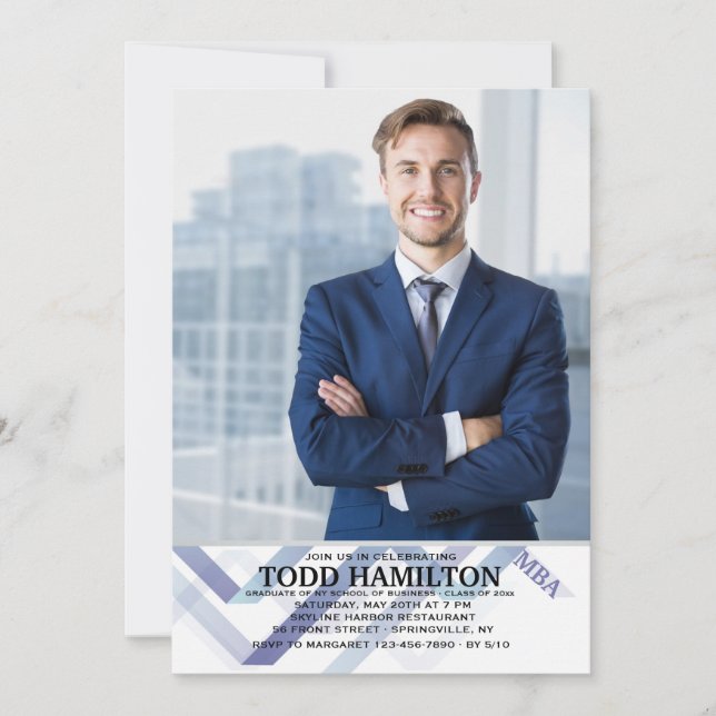 Invitation de diplôme de photographie optimiste (Devant)