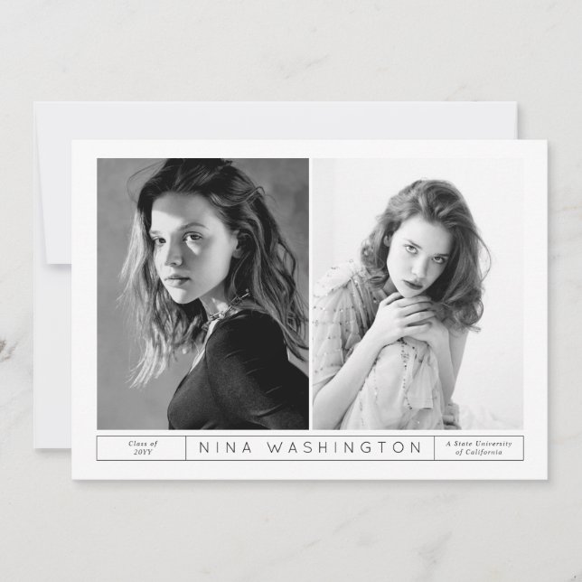 Invitation de diplôme de Yin et Yang (Devant)