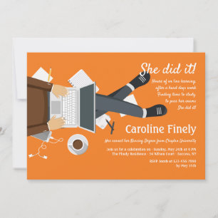 Invitation de diplôme en études sur ordinateur por