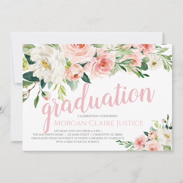 Invitation de diplôme, Faire-part de diplôme (Devant)