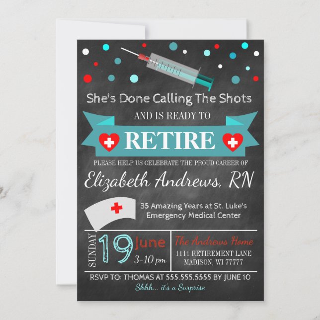 Invitation de diplômes d'infirmière (Devant)