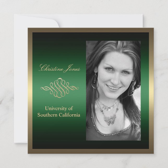 Invitation de diplômes Gold et GREEN (Devant)