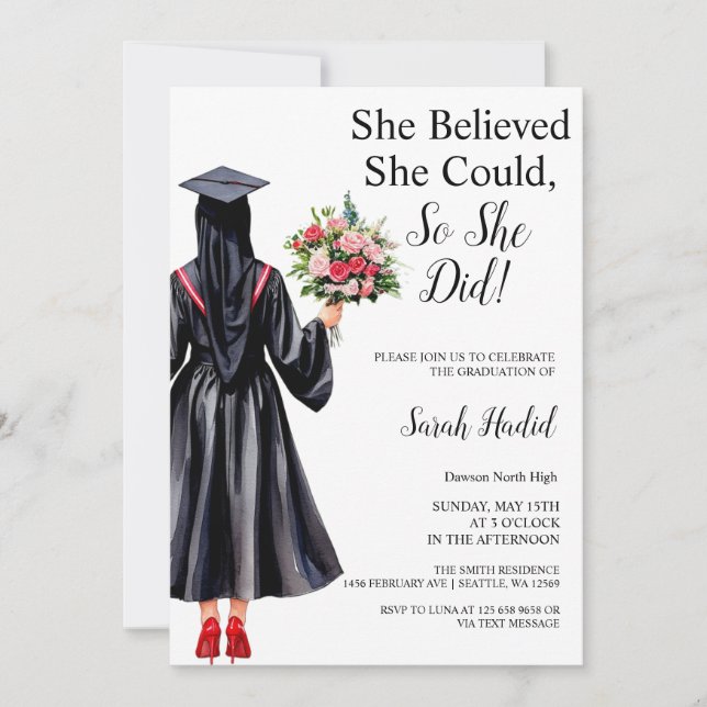 Invitation de diplômes musulmans du Hijabi (Devant)