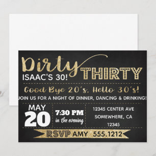 INVITATION DE DIRTY 30