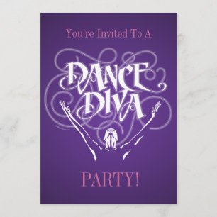 Invitation de diva de danse