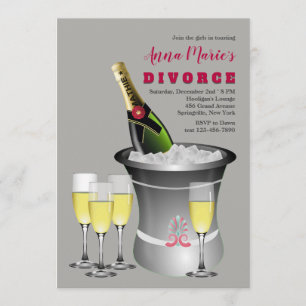 Invitation de divorce pour célébration au champagn