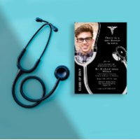 Invitation de doctorat photo personnalisée