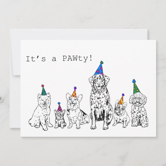 Invitation de Dog Party (Devant)