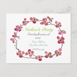 Invitation de Dogwood rose