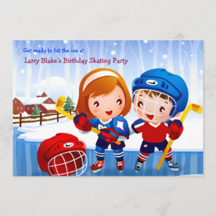 Invitation de doigts de hockey sur glace