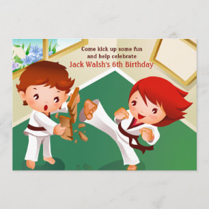 Invitation de doigts de karaté