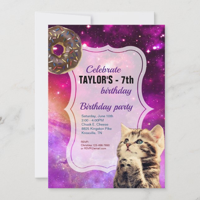 Invitation de Donut Cat Galaxy (Devant)