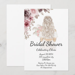 INVITATION DE DOUCHE À PONT FLORALE