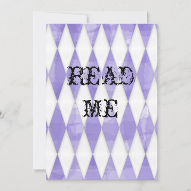 Invitation de douche Alice au pays des merveilles (Devant)