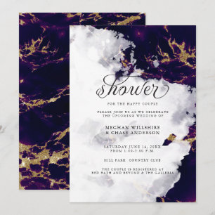 Invitation de douche   Améthyste Violet Aquarelle 