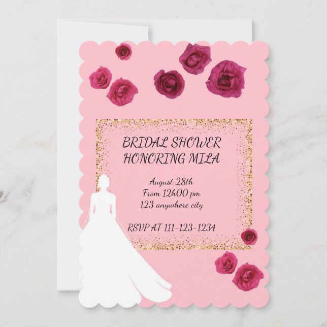 INVITATION DE DOUCHE BRIDAL (Devant)