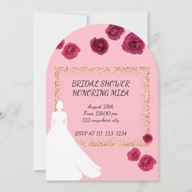 INVITATION DE DOUCHE BRIDAL (Devant)