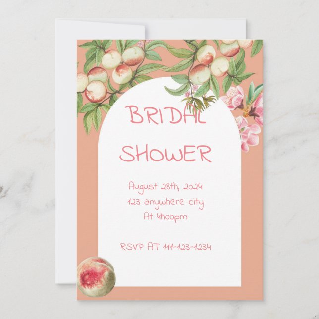 INVITATION DE DOUCHE BRIDAL (Devant)