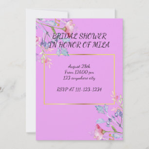 INVITATION DE DOUCHE BRIDAL