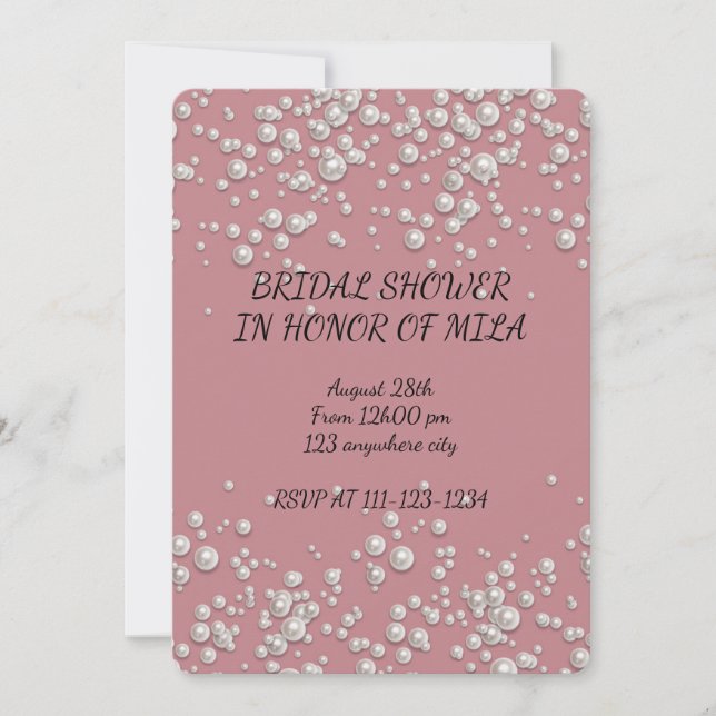 INVITATION DE DOUCHE BRIDAL (Devant)